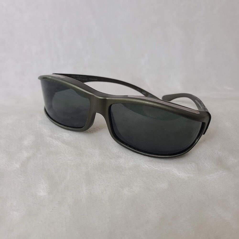 Foster Grant Solar Shield Polarized Fit Over Sunglasses AH1024 FO-036 Olive Gray - Picture 10 of 13